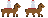 Pixel art of the knighted hero on horseback