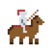 Sir Securalot on horseback